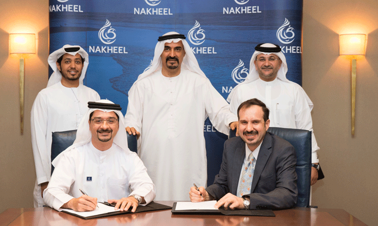 The signing ceremony with AE7. (Nakheel)