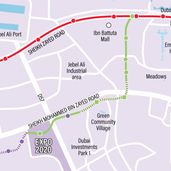 In Pictures: RTA issues update on Dubai Metro Route 2020