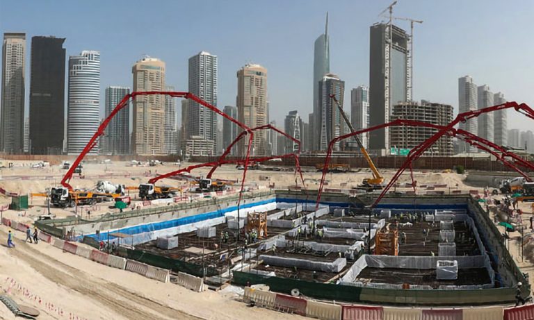 Piling and raft work for Uptown Dubai’s first supertall tower completed