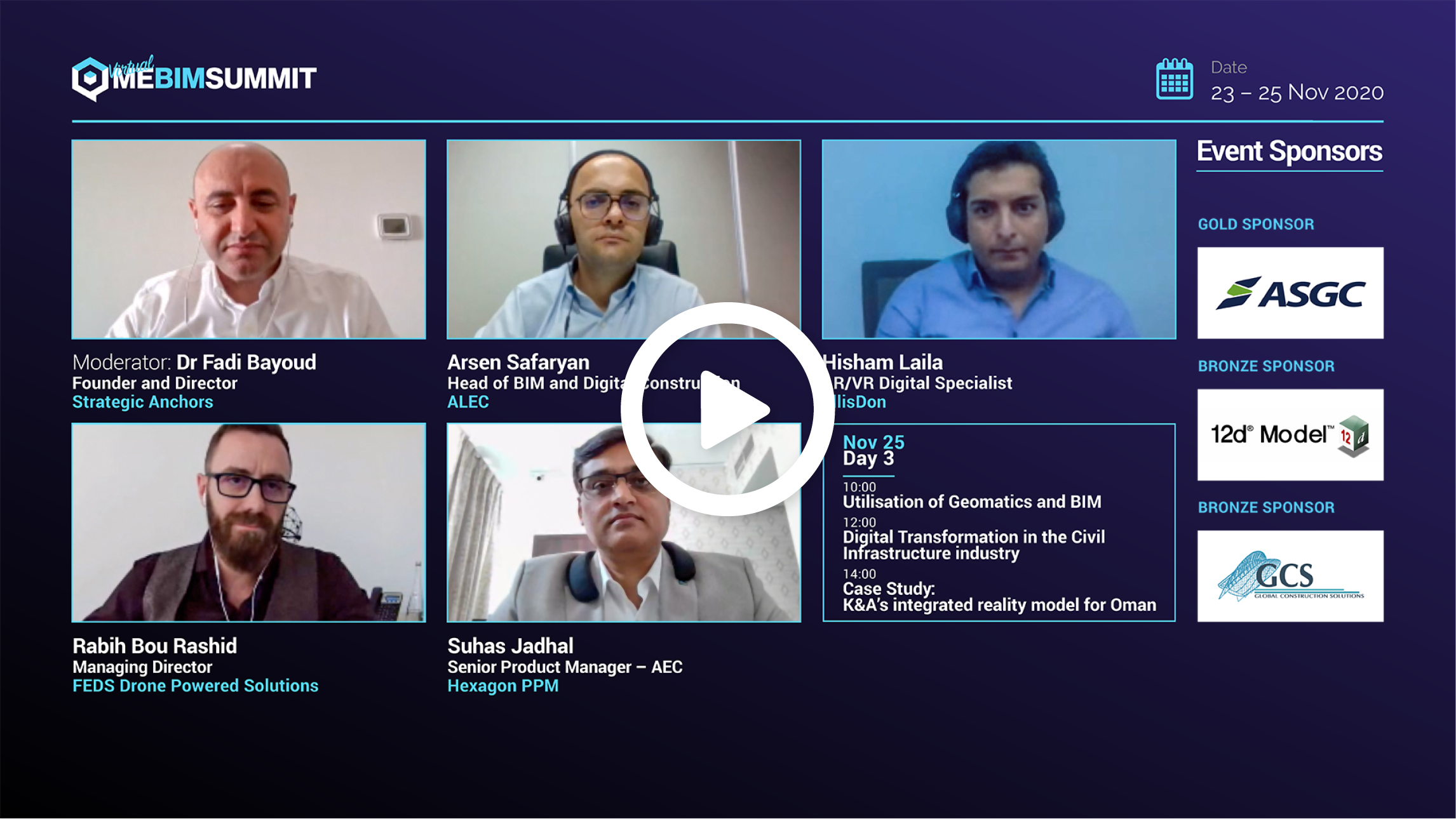 ME BIM Summit Panel Discussion: Utilising Geomatics and BIM