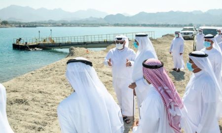 Fujairah Ruler inspects progress on new 10,000 seat coastal stadium