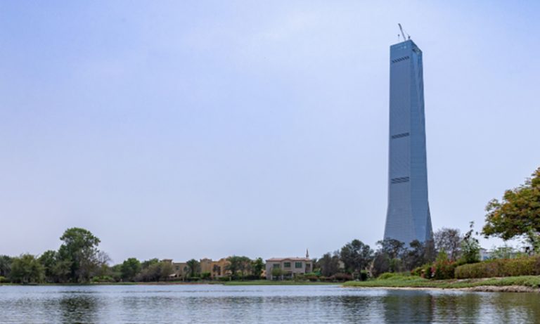 Uptown Tower completes full installation of façade