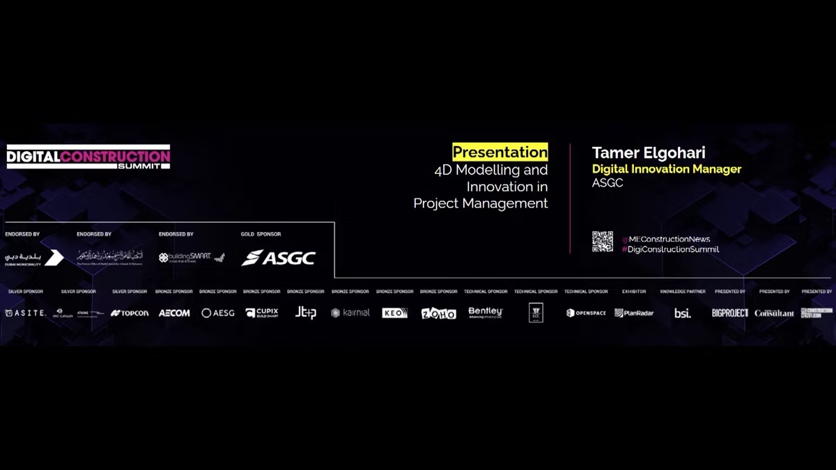 4D Modelling and Innovation in Project Management | Digital Construction Summit 2022